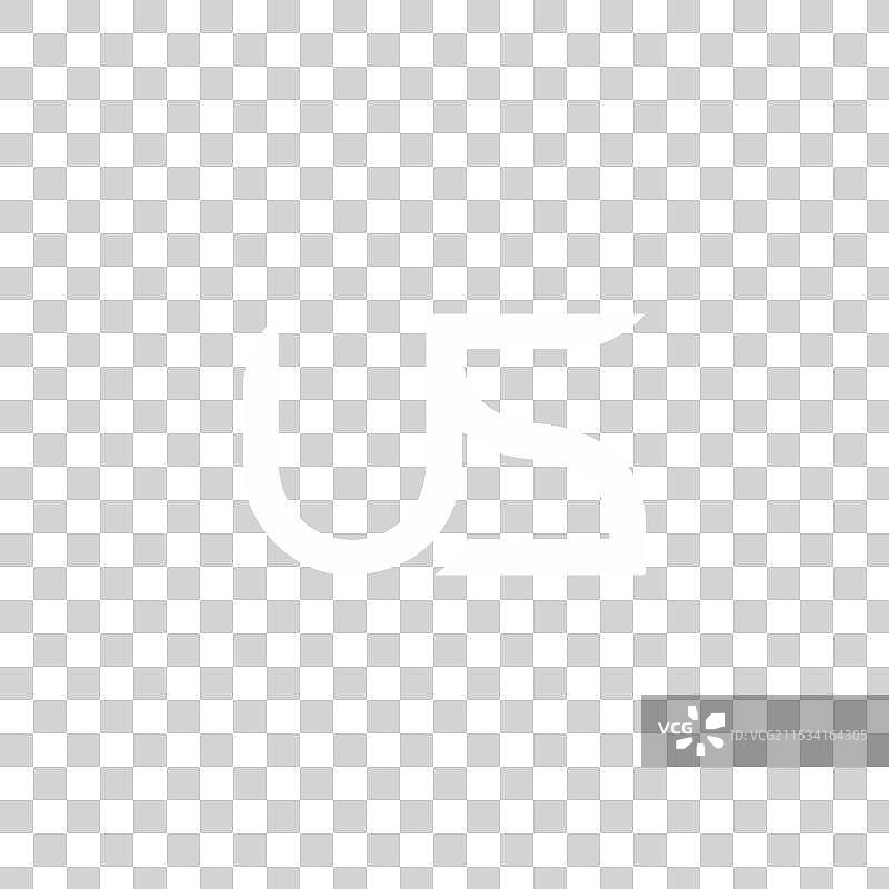 字母“U”与简单几何线性相连的标志图片素材