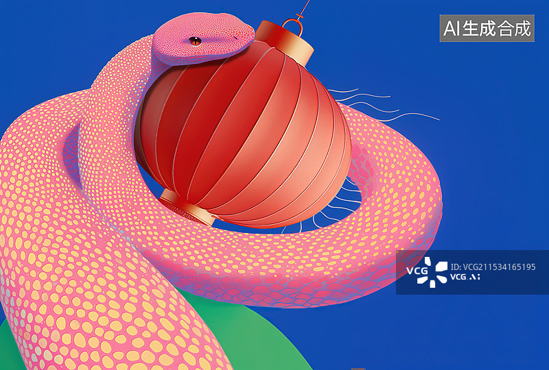 【AI数字艺术】蛇年装饰画图片素材