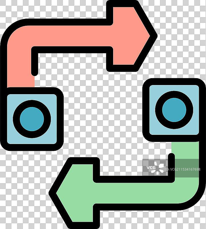 两个设备之间通过箭头进行数据交换图片素材