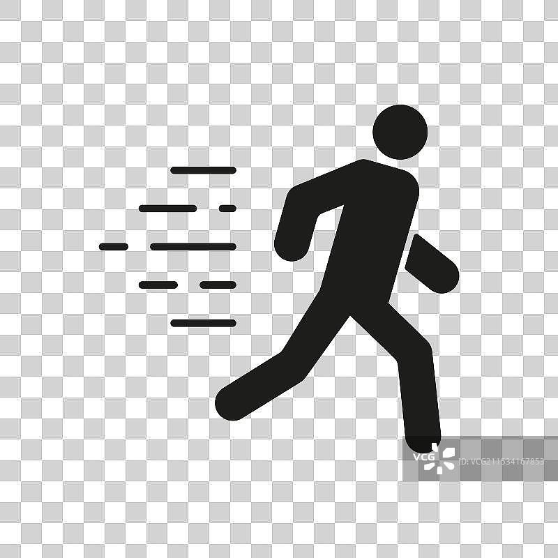 跑步者剪影图标 运动图片素材
