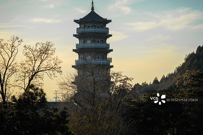 北京密云 冶仙塔 秋季图片素材