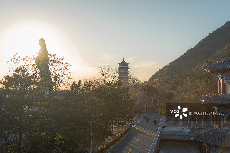 北京密云 冶仙塔 秋季图片素材