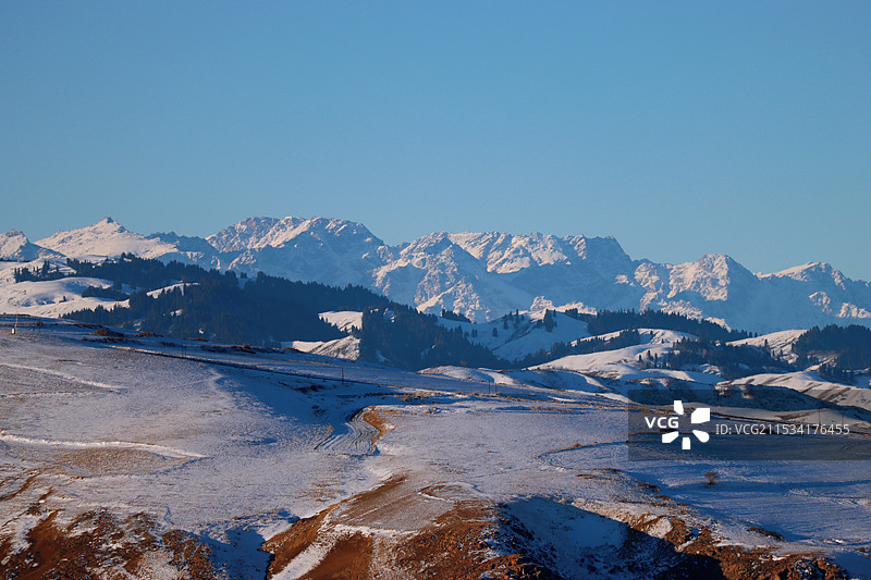 照壁山雪景图片素材