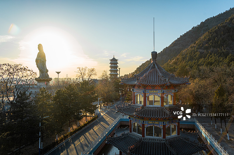 北京密云 冶仙塔 秋季图片素材