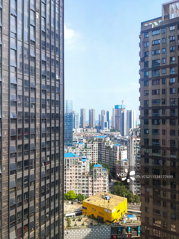 城市风光高视角图片素材