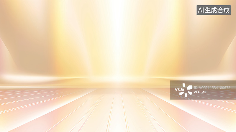 【AI数字艺术】浅粉色室内建筑平台空间金色商务科技背景图片素材