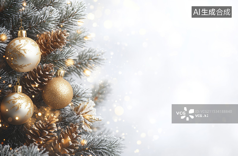 【AI数字艺术】圣诞节圣诞树壁纸背景图片素材
