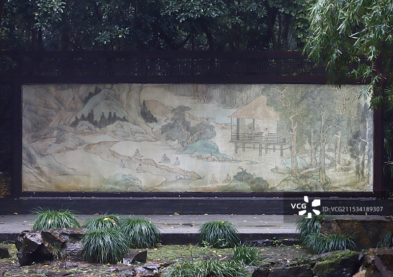 绍兴兰亭景区风光图片素材