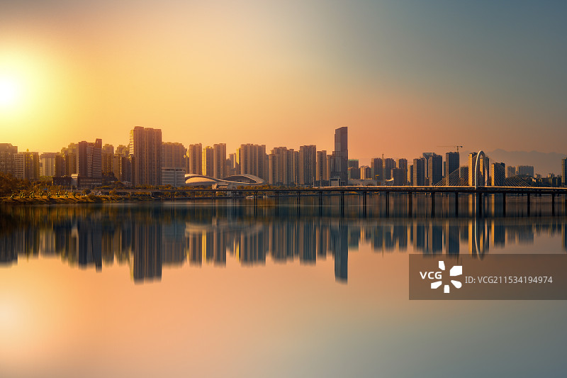 早晨的于都县城图片素材