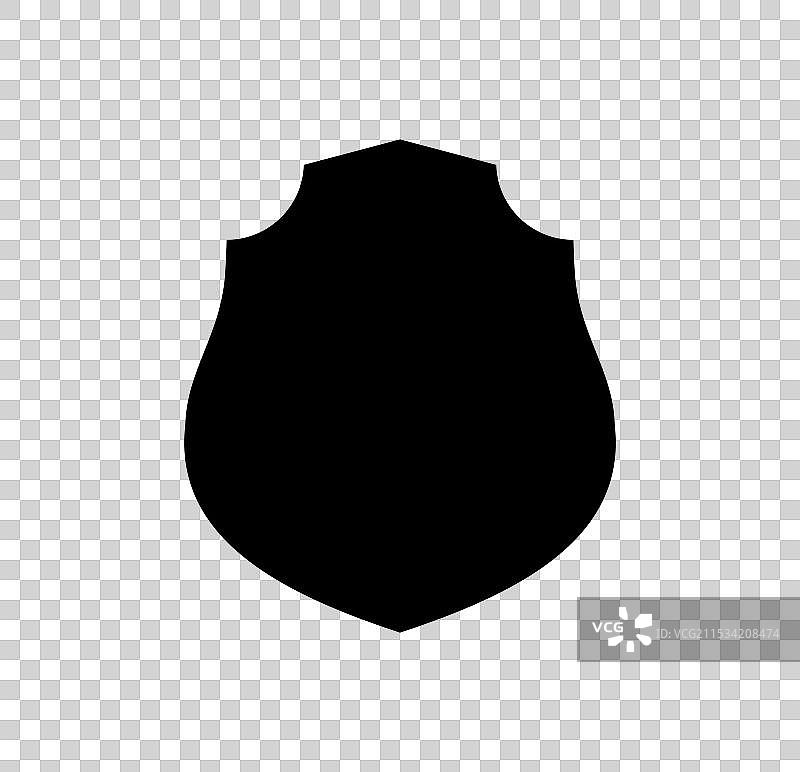 黑色剪影盾形框架标志图片素材