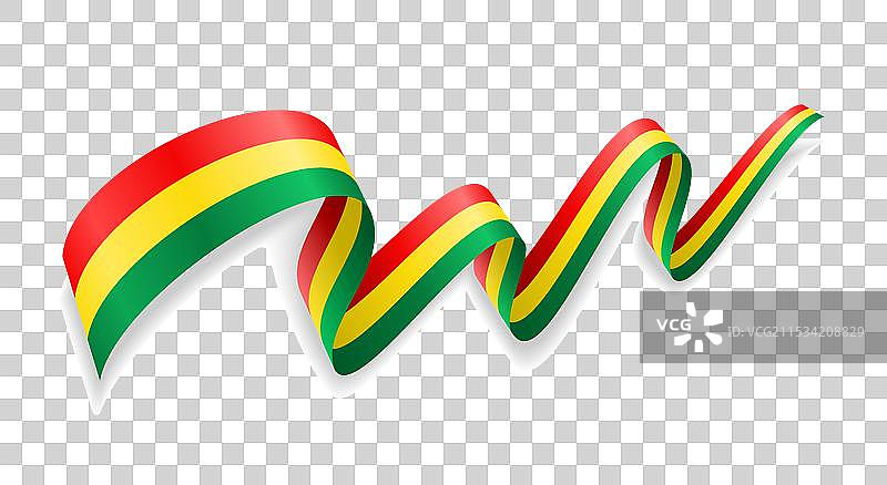 波利维亚国旗波浪形抽象背景图片素材