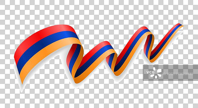 亚美尼亚国旗波浪形抽象背景图片素材