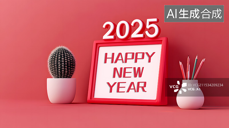 【AI数字艺术】AIGC：2025新年元旦海报图片素材