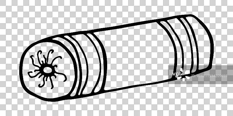 沙发抛枕草图圆柱形靠垫图片素材