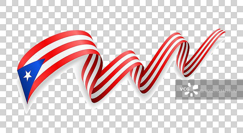 波多黎各国旗波浪形抽象背景图片素材