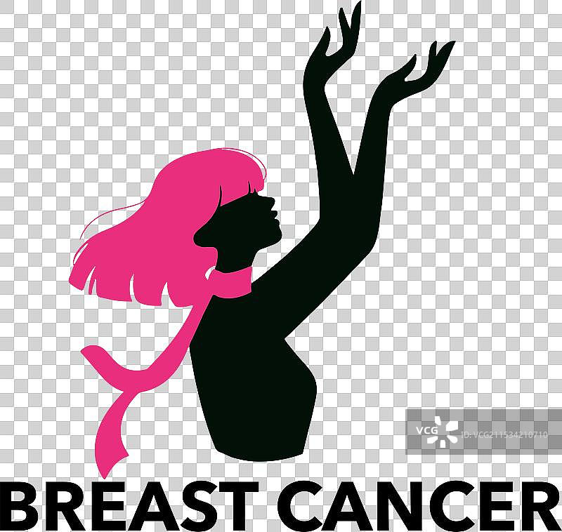 粉色丝带乳腺癌意识象征图片素材