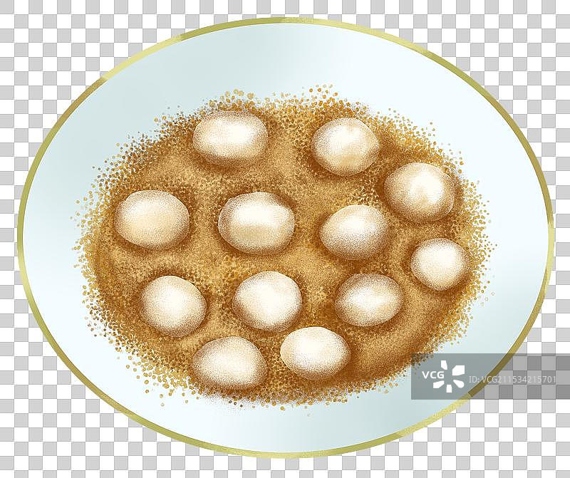 美食食物食材饮食健康糍粑麻糍美味味道健康营养小吃资讯卡通插画图片素材