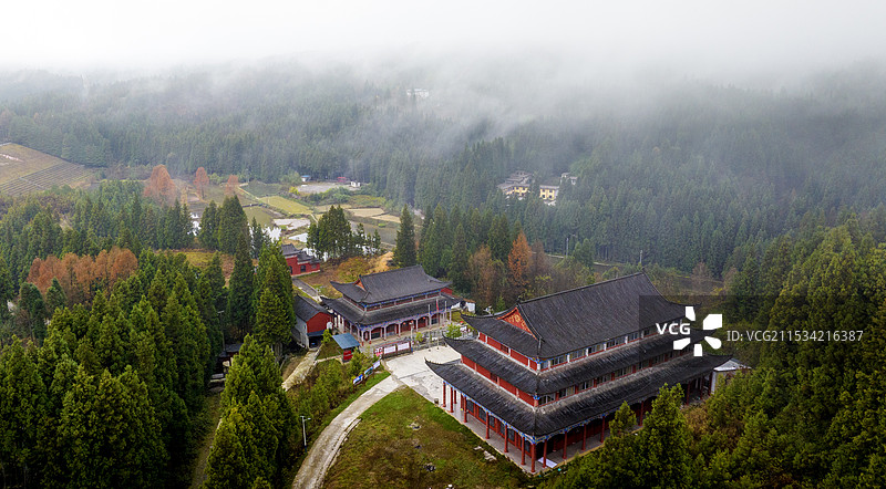 利川佛宝山秋意浓图片素材