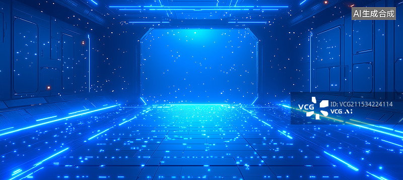 【AI数字艺术】赛博朋克科技界面边框图片素材