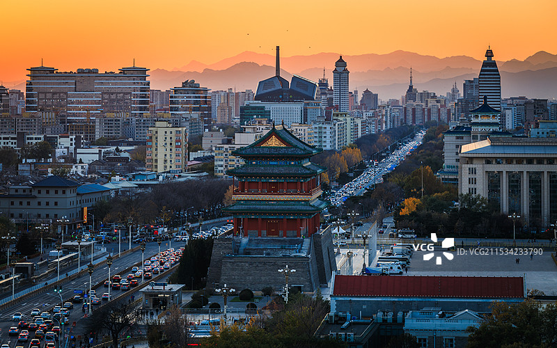 箭楼与前门楼图片素材