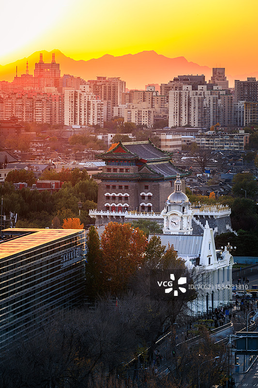 箭楼与前门楼图片素材