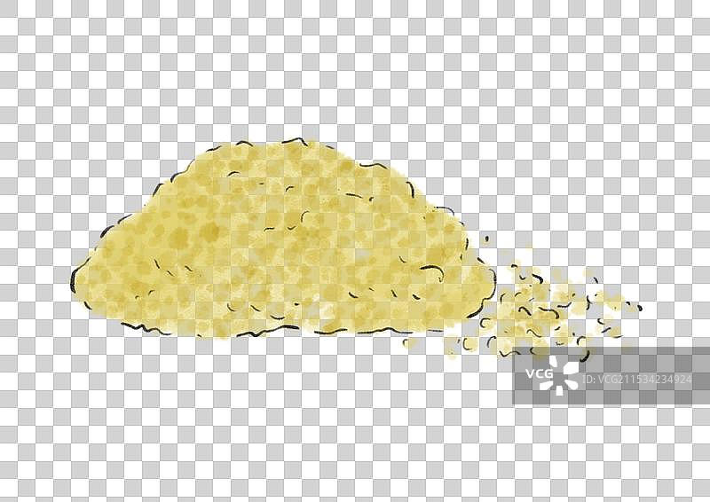 国潮风粗粮农作物插画元素-小米图片素材