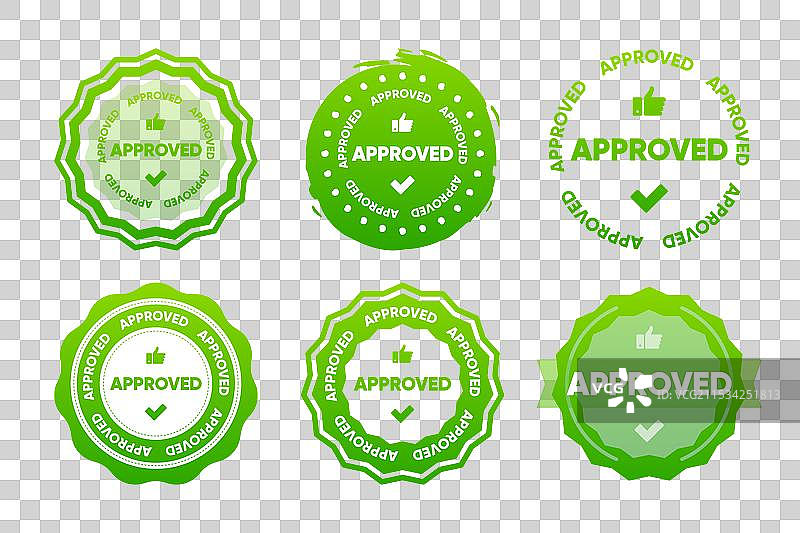 批准的邮票收藏印章徽标图片素材