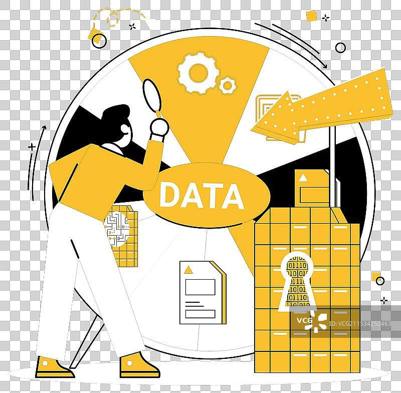 数据分析股票市场数据，如马赛克图。图片素材