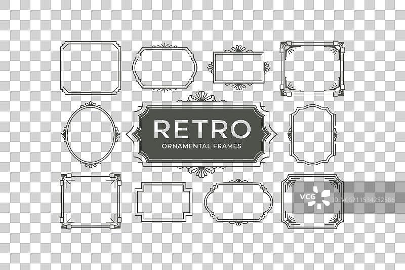 复古风格的相框图片素材