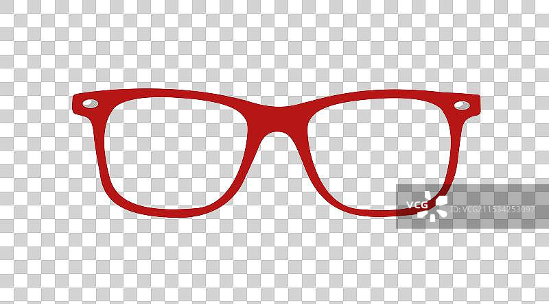 红色眼镜框图片素材