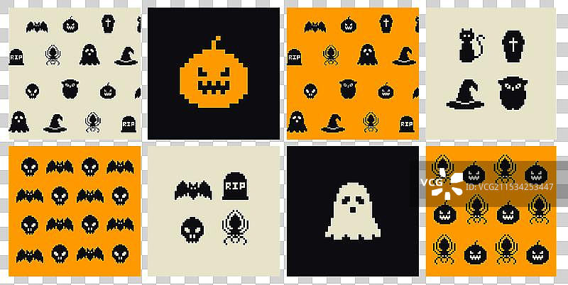 万圣节无缝图案图片素材