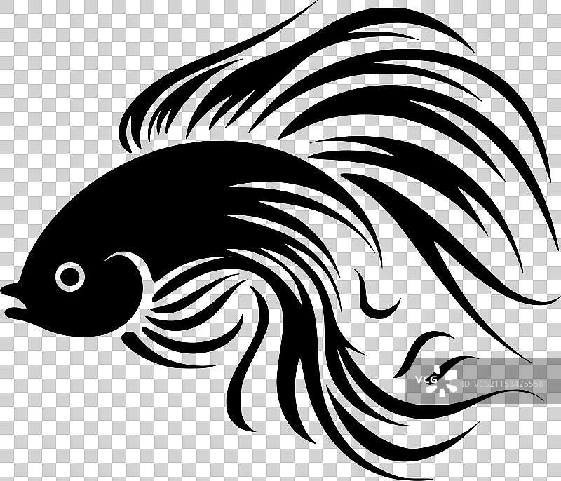 鱼 - 高质量标志 - 适合T恤使用图片素材