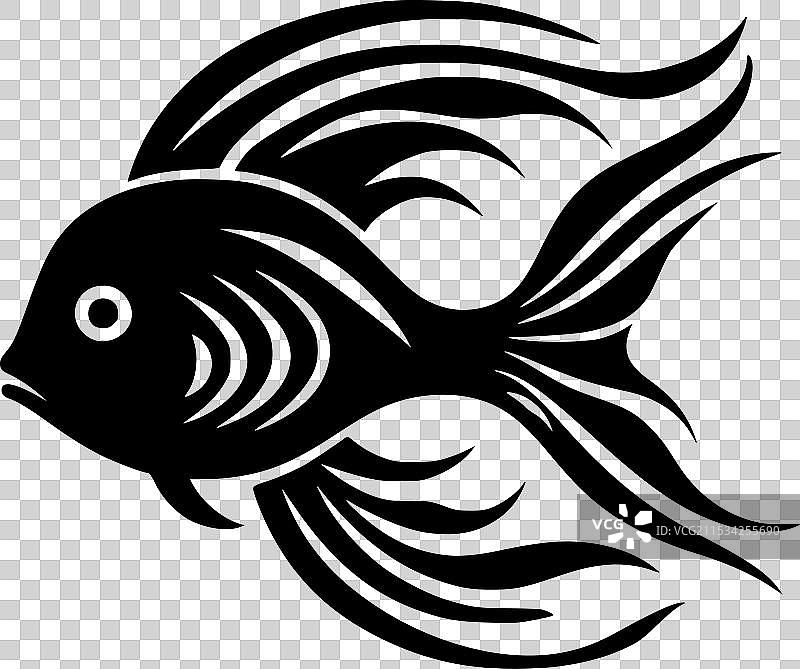 鱼 - 高质量标志 - 适合T恤使用图片素材