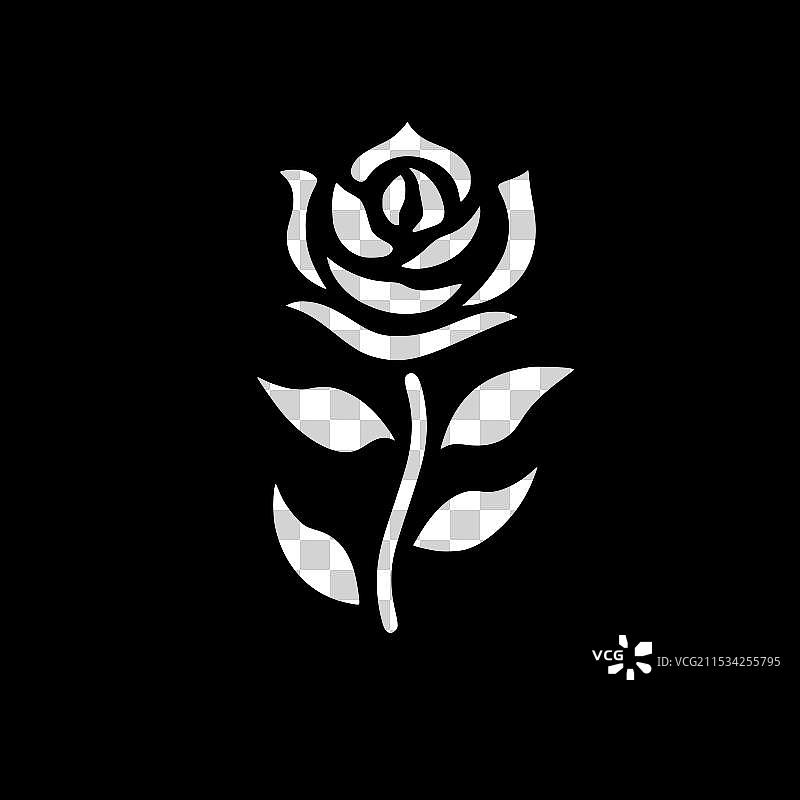 花 - 极简和简单的轮廓图片素材