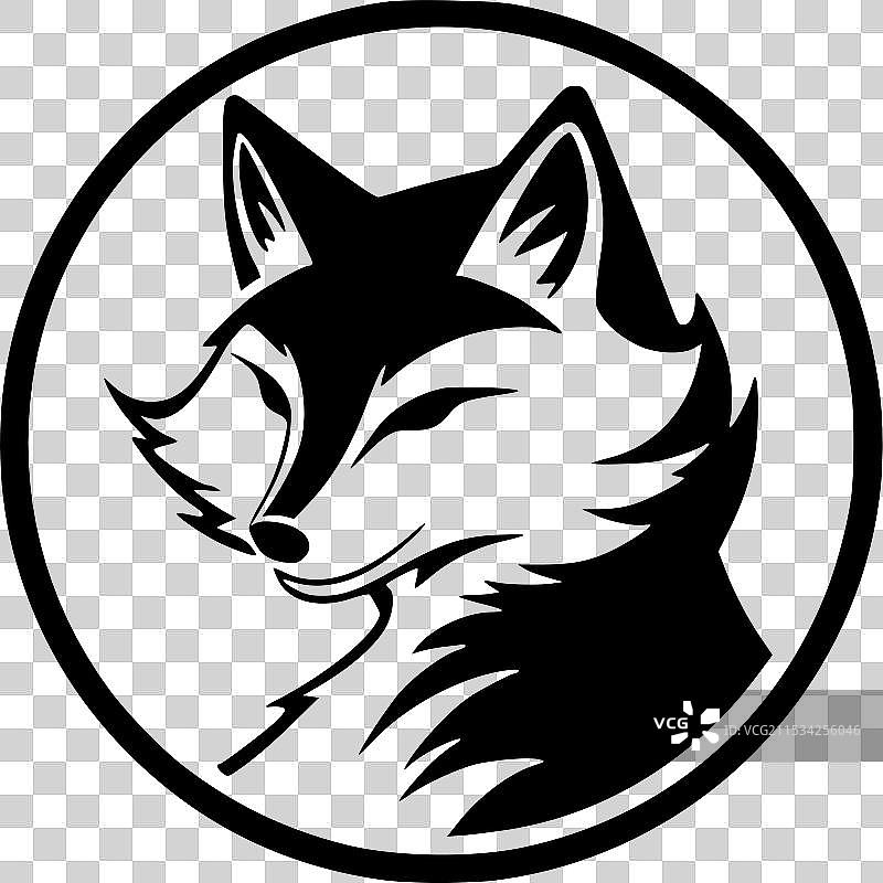 狐狸 - 极简和扁平化的标志图片素材