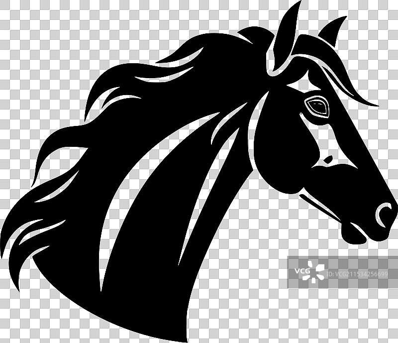 马 - 高质量标志 - 适合T恤使用图片素材