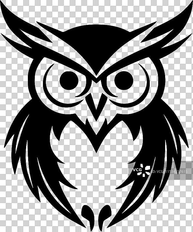 猫头鹰 - 极简和简单的轮廓图片素材