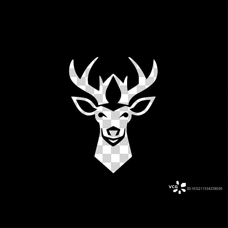 驯鹿 - 黑白色图片素材