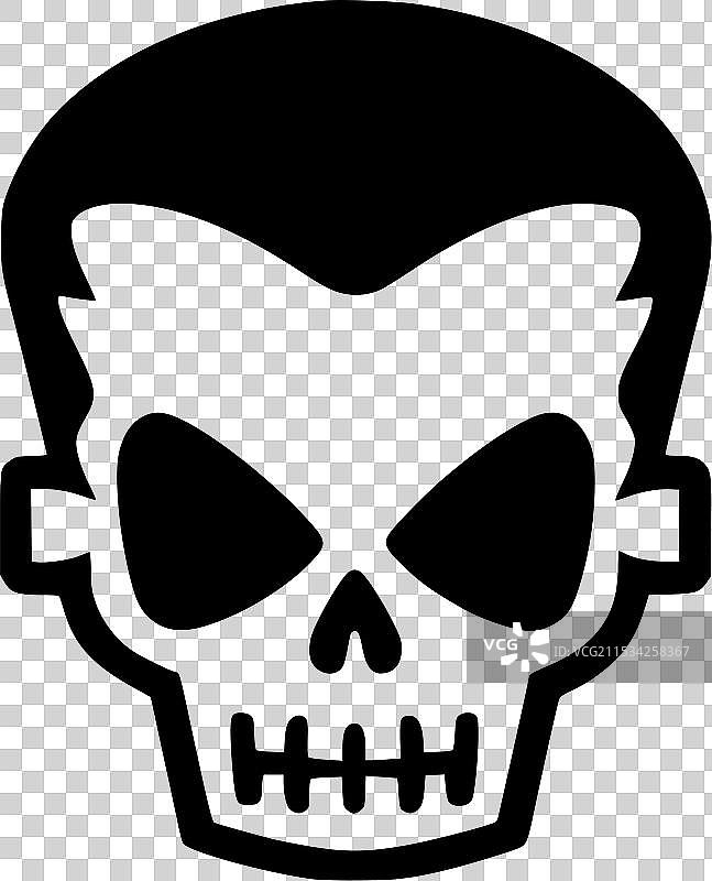 骷髅 - 黑白色图片素材