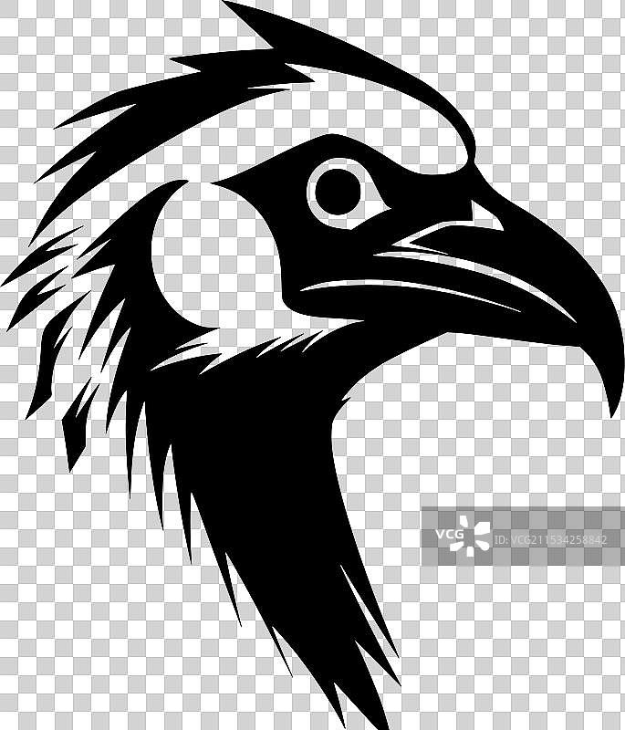 秃鹫 - 黑白孤立图标图片素材