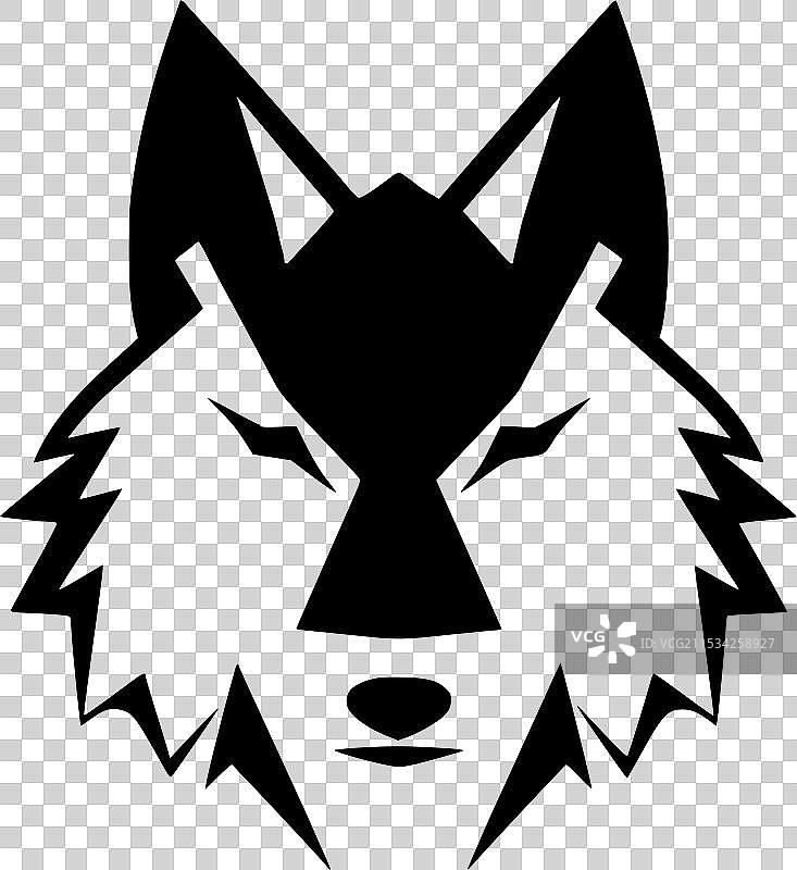 狼 - 高质量标志 - 适合T恤使用图片素材