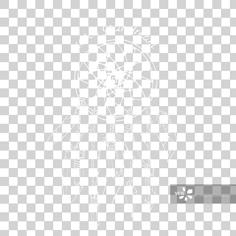 复古梦捕手，配有羽毛和水晶图片素材