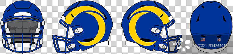 洛杉矶公羊美式足球队头盔图片素材