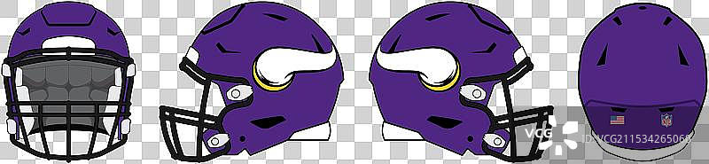 明尼苏达维京人美式足球队头盔图片素材