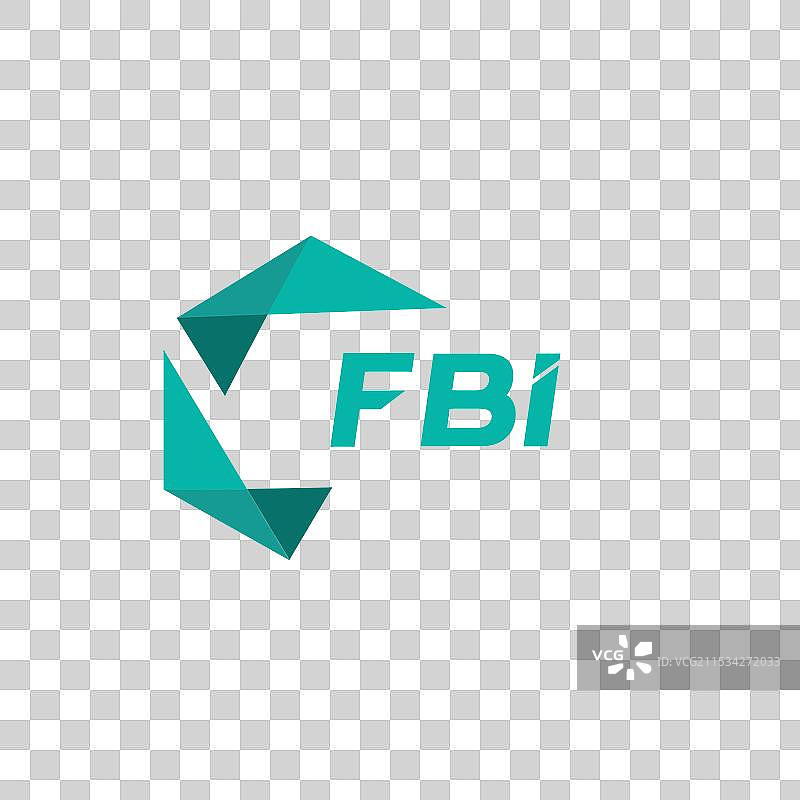 FBI创意极简字母标志，独特的FBI设计图片素材