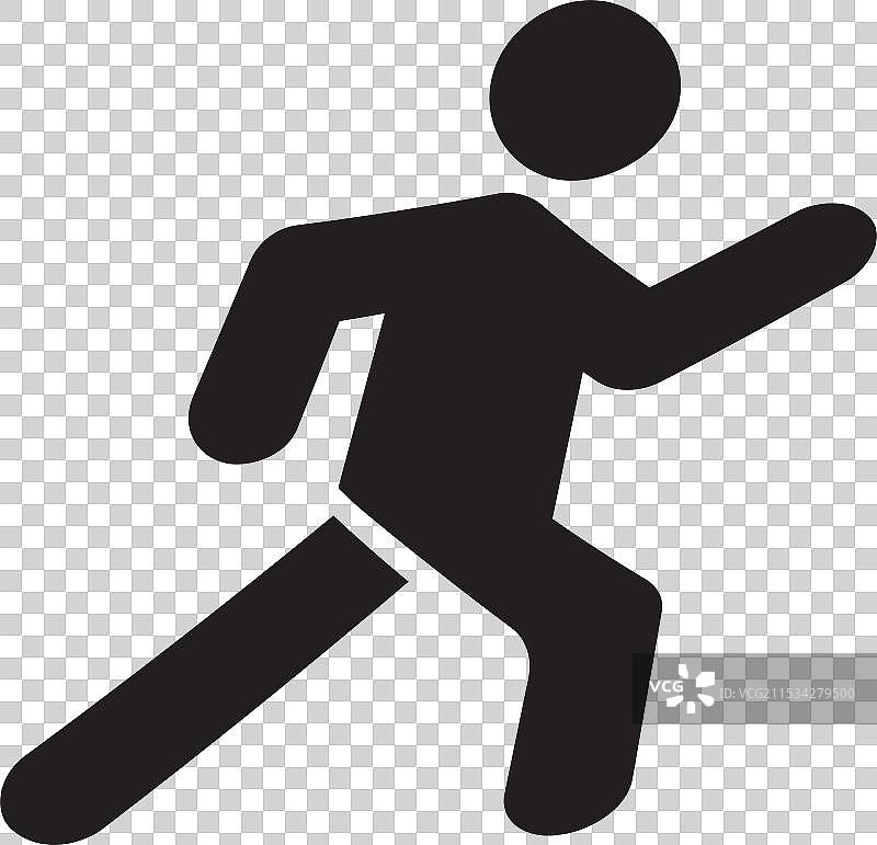 跑步图标标志设计轮廓模板图片素材