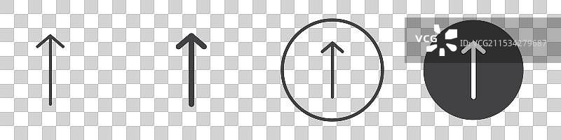 细线向上箭头图标图片素材