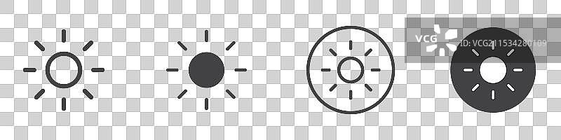 亮度图标细线设计图片素材