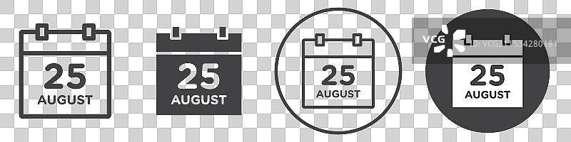 日历图标，细线设计图片素材