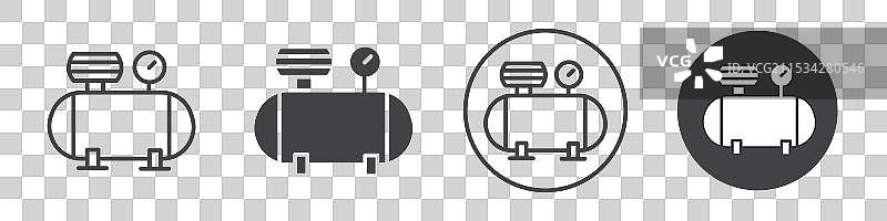 压缩机图标细线设计图片素材